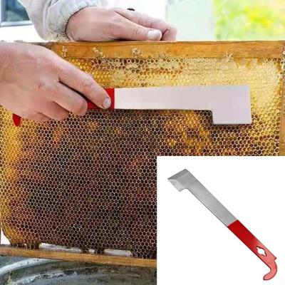 Stainless Steel Beehive Tool Holder J-shaped Hook Red 27cm Honey Cutter Beehive Scraper Beekeeping Tool