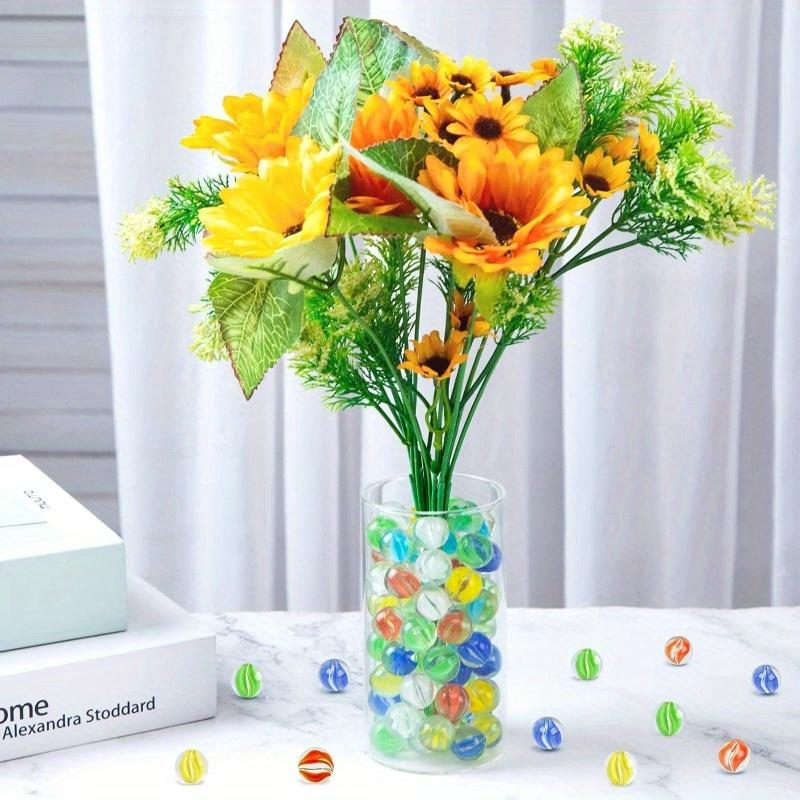 30/100pcs, Stained Glass Marbles 16mm/0.63inch Glass Ball Round Glass Beads, Vases Gems Aquarium (Random Color)