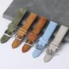 Vintage Suede Leather Watch Strap 18mm 19mm 20mm 21mm 22mm 24mm Brown Grey Handmade Watchband Universal Replacement Wristband