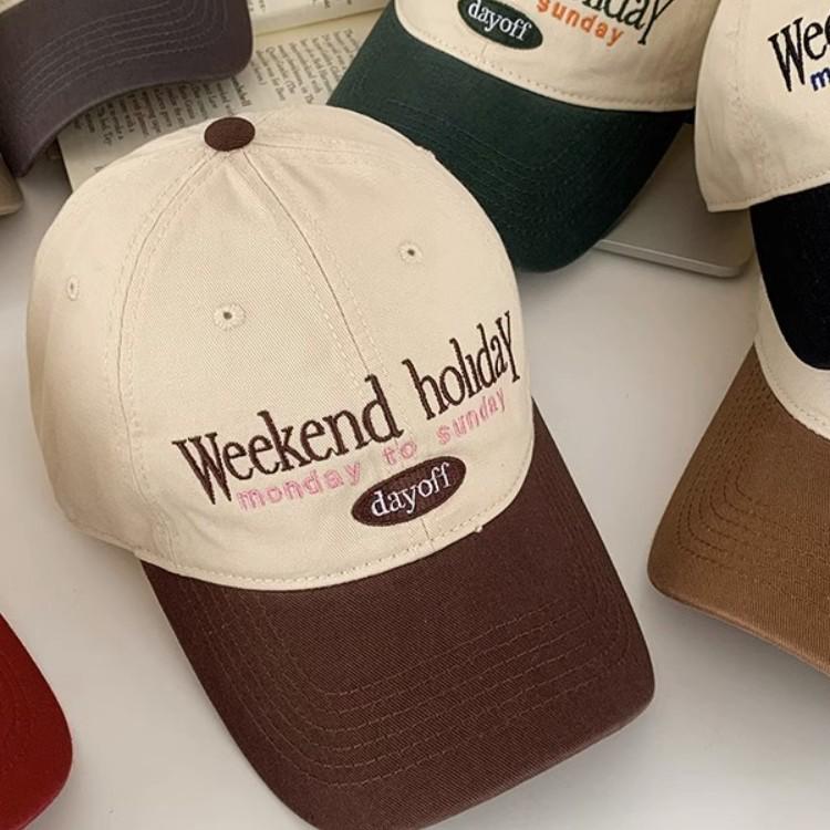 Women's Retro Color-Block Korean Baseball Cap: Face-Slimming, Wide-Brim, Versatile Duckbill Hat for Large Head Circumference