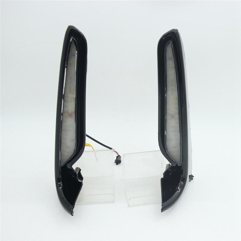 Daytime Running Lights For Honda Civic Type R  2024 LED Fog Lamps DRL With Amber Turn Signal Blue Night Light