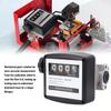 Aluminum Mechanical Fuel Flow Meter 4 Digit Pump Flow Meter Gallon High Accuracy Easy Reading