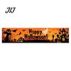 Classroom Party Supplies Large Happy Halloween Banner for Outside, 70 x 15 Inch Yard Sign Front Porch Decor Flag, Spooky Welcome Garden Fence