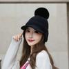 1Pc New Hat Winter Ear Protection Fleece Thermal Cotton Cold Autumn and Winter Foreign Style Knitted Fleece Wool Peaked Cap Women