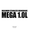 Nagao Mega Mug, 1 Liter, with Lid, Stainless Steel Barrel Shape, Double Vacuum Walled, Highball, Beer, Maximum Stainless Steel Drinkware, 1L