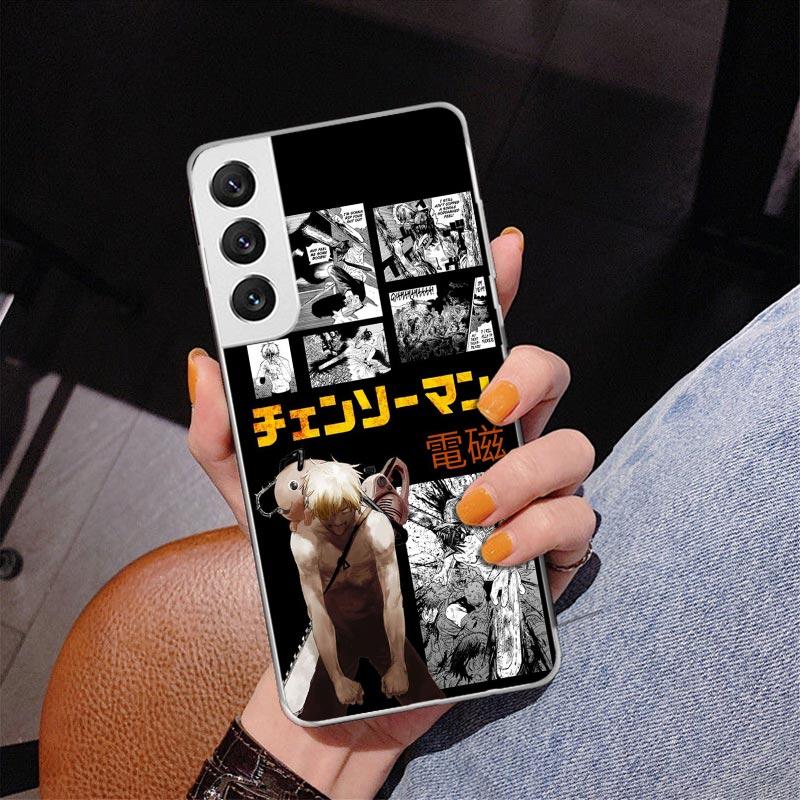 Anime Chainsaw Phone Case For Samsung Galaxy S24 S25 Edge S26 Ultra S23 S22 S21 Plus S20 FE + Personalized Print Cover Galaxy S2