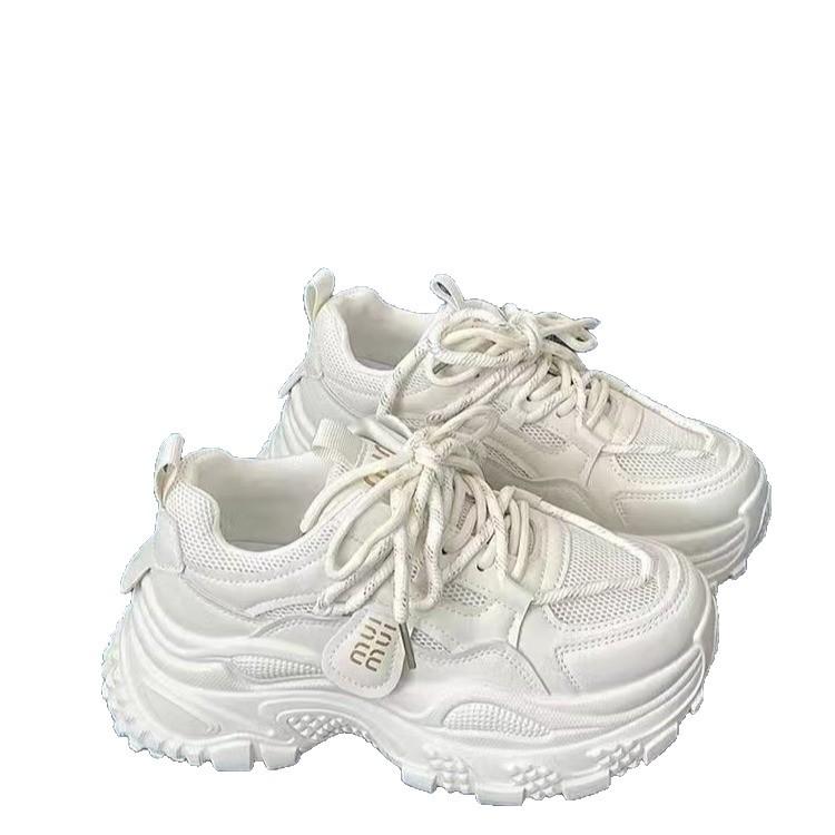 Popular fried street platform dad shoes women increase ins tide 2025 spring and autumn new niche versatile casual sports shoes