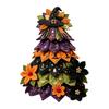 Halloween Patchwork Christmas Tree Decoration, 15-Piece Holiday Festive Ornament Set for Party