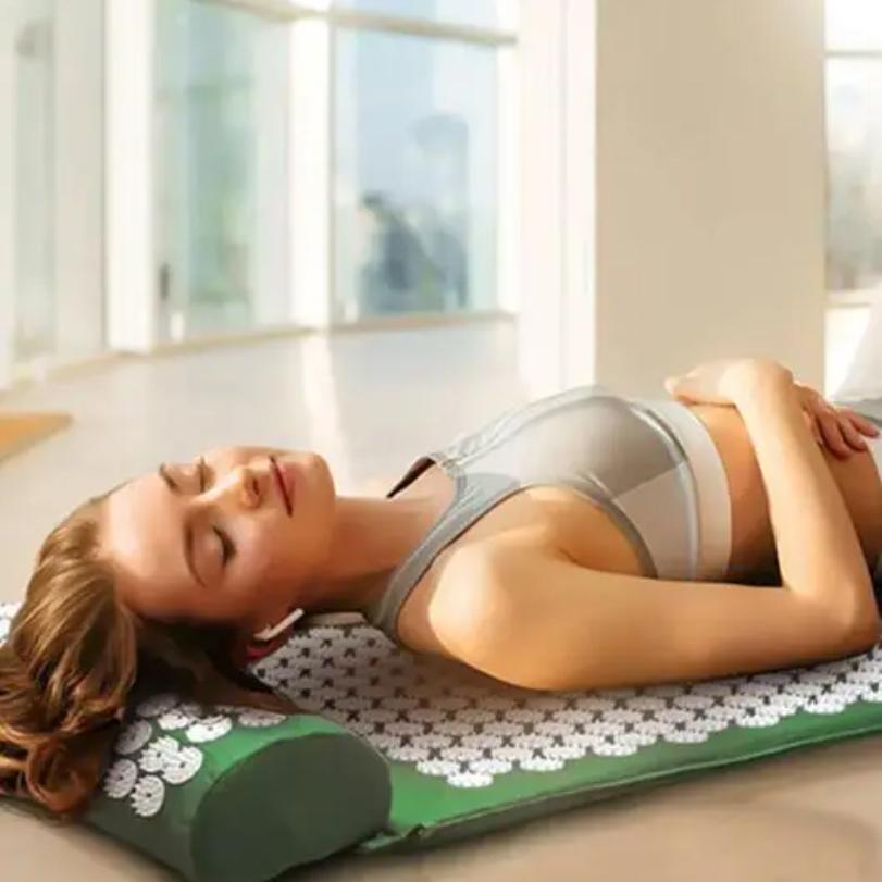 Massagegerät Yoga Matte Kissen Akupressur Massagematte Sets Dornen Fitness Yoga Pilates Stressabbau Rückenschmerzen Applikator Kuznetsov