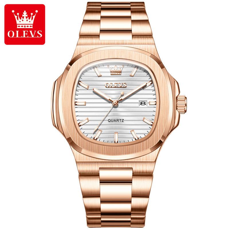 Luxury Man Watch Sports Waterproof Luminous Date Men Wristwatch High Quality Square Dial Quartz Men's Watches