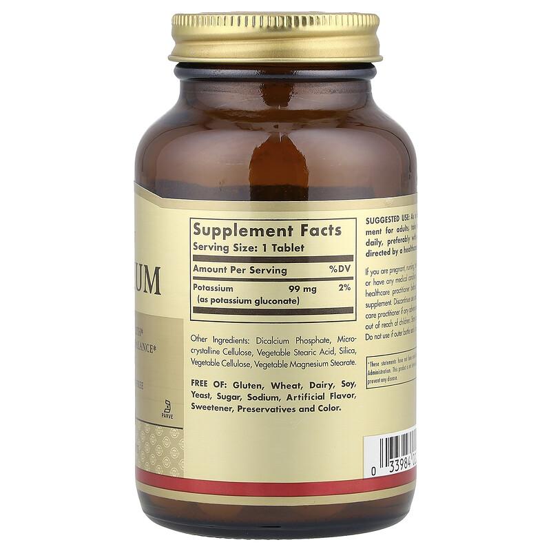 Potassium, 100 Tablets (99 mg per Tablet)