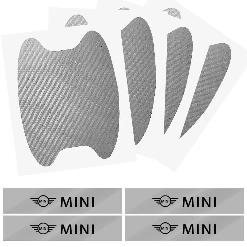 For Bmw Mini 8Pcs New Car Door Sticker Auto Handle Anti Scratch Protection Film Car Styling For BMW Mini Cooper One S R50 R53 R5