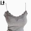 CHOCOOLATEit Women's Lace Trim Slim-Fit Camisole
