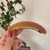 Elliptical Leopard Print Hair Clip PVC Large Hairpin Cute Spring Clip  Female