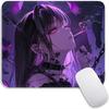 Standard Mouse Pad Purple Anime Grils Gamer Cabinet Small Gaming Mousepad Travel Mouse Mat Plymouth Non-Slip Office Mousemats