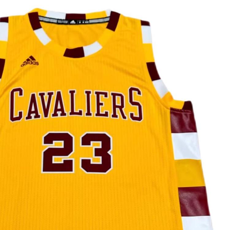 Adidas X NBA Collaboration LeBron Cavaliers Simple Comfortable Fashion Sleeveless Basketball Jersey Unisex Jersey Yellow 7412A-3CR-K92581