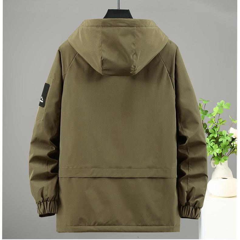 Men's Winter Plus Velvet Plus Size Men's Loose Tooling Trendy Fat Plus Fat Plus Thick Jacket