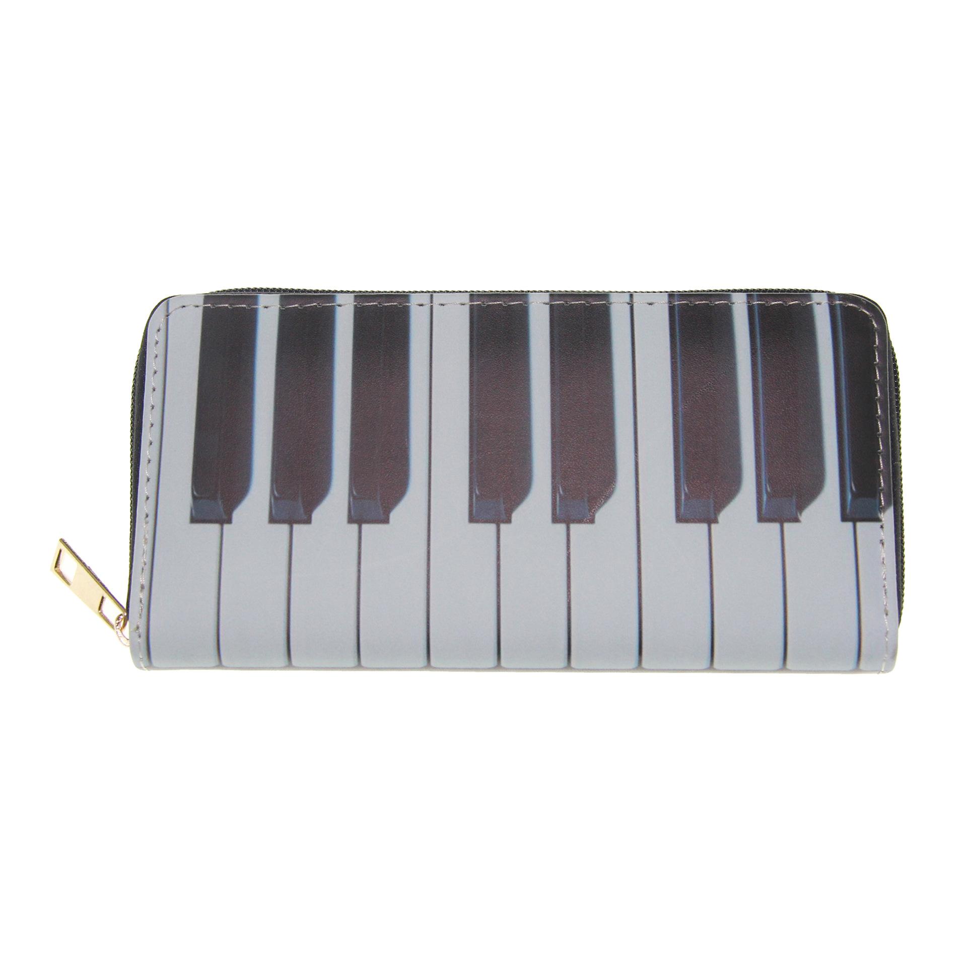 

New black piano long zipper wallet, wallet