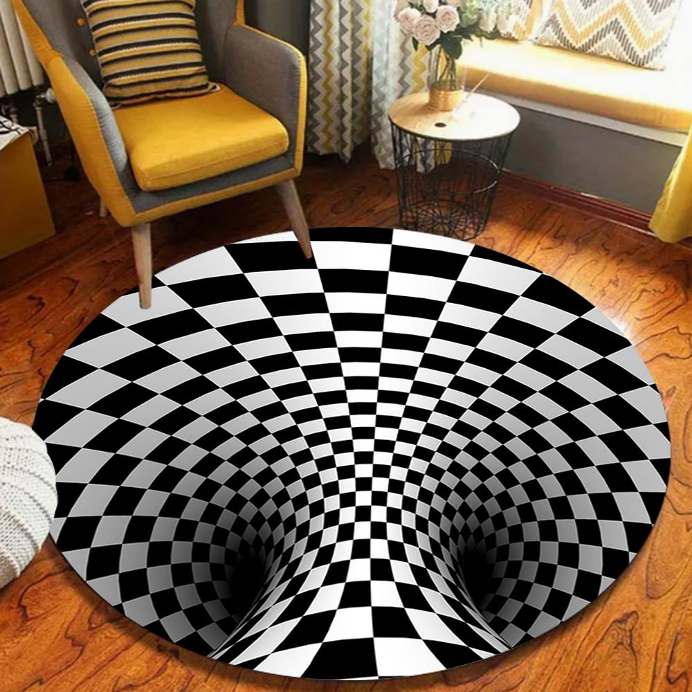 Visual Creative Rug Loop Floor Mats Non-slip Study Office Kitchen Bathroom Durable Home Decoration