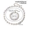 Buntes Diamantkugel-Ketten-Armband-Set für Herren Hip-Hop Nische Herren-Schlüsselbein-Kette Perlenarmband