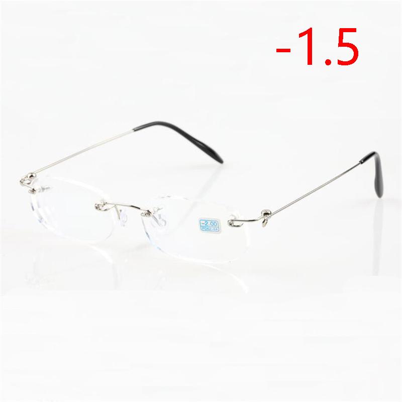 

Frameless Myopic Eyeglasses Finished for Women Men Metal Leg Rimless Design Square Shape Diopter Eyeglasses -1.0 -1.5 -2.0 -2.5 -3.0 -3.5 -4.0