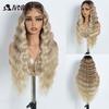 Noble Lace Front Wig Cosplay Wig Wavy 28 Inch Body Wavy Lace Part Wig For Women Brown Wig Synthetic Wig High Quality Lace Wig
