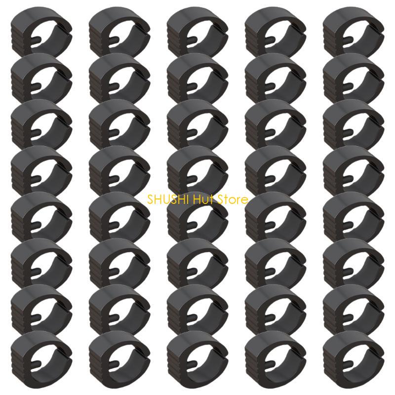 

40Pcs Plastic Chair Foot Floor Tubing Caps Cover Floor Protectors Tube Clamps D57B