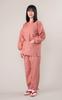 Aiai Women's Samue Kimono, Solid Color, Tsumugi Weave, Made in Japan (Pink)