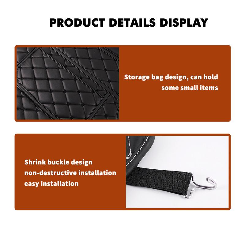 AALU1 Leather Car Back Seat Protector Seat Mud Anti-Child-Kick Pad For Volvo S60 S80 S90 C30 XC40 XC60 XC70 XC90 V40 V60 V90 T6