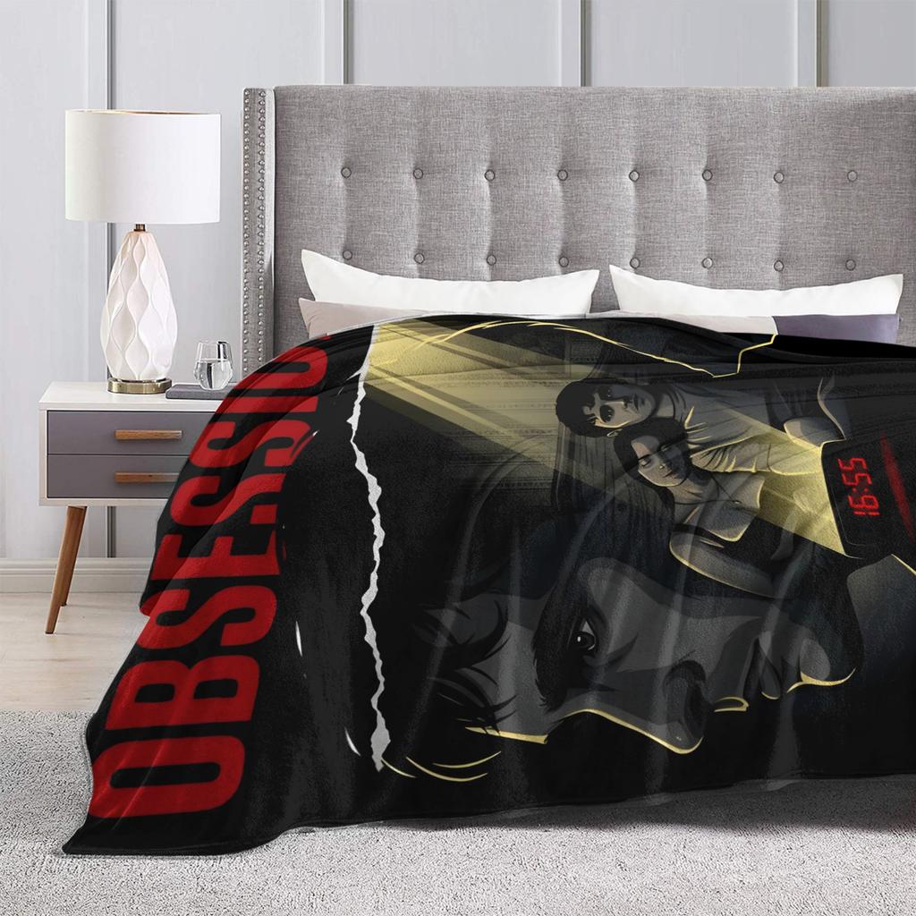 Horror Movie Obsession Blankets Fleece All Season Portable Super Warm Throw Blankets for Sofa Bedroom Bedspread