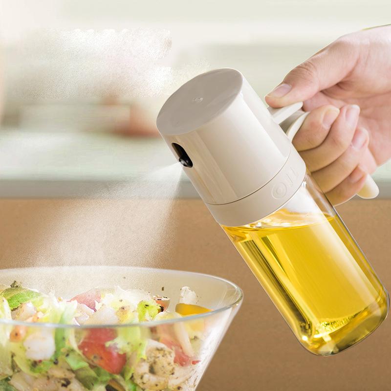 1/2Pcs Oil Spray Bottle, 250ml Olive Oil Bottle,High Borosilicate Glass Oil Sprayer Mister Oil Dispenser for Air Fryer Kitchen