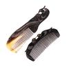 Natural Ox Horn Comb Anti Static Buffalo Combs Mandarin Duck Phoenix Carving Professional Detangling Massage Fine Tooth Comb