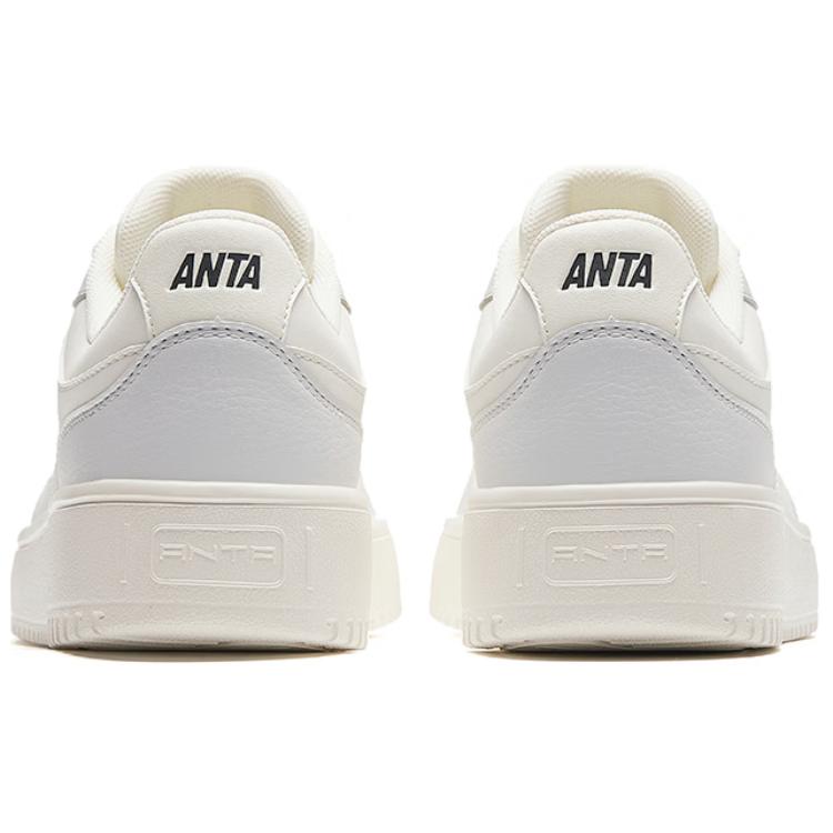 Anta Simple Versatile Shock Absorbing Durable Low Top Sneakers Men Sneakers White Gray 912428010-4