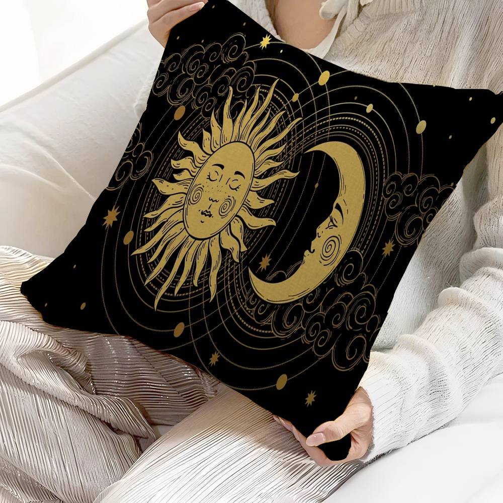 Hippie Sonne Gesicht Kissenbezug Sofakissenbezug Heim Zimmer Dekoration Kinder Geschenk