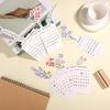 2025 Flower Vase Calendar Creative Flower Desk Calendar with Wooden Base Bloomy Flower Mini Desk Calendar for Office