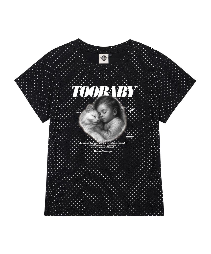 BORN CHAMPS [2 Colors] Too Baby Women'S Polka Dot Short Sleeve T-Shirt B25St92