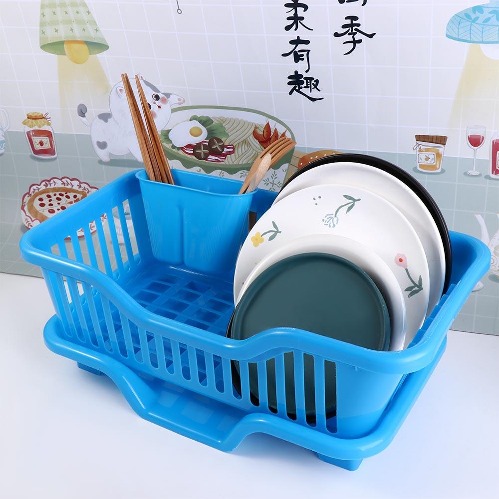 Durable Dish Drying Rack Square Storage Basket Drain Board Utensils Drainer Rack  Chopsticks