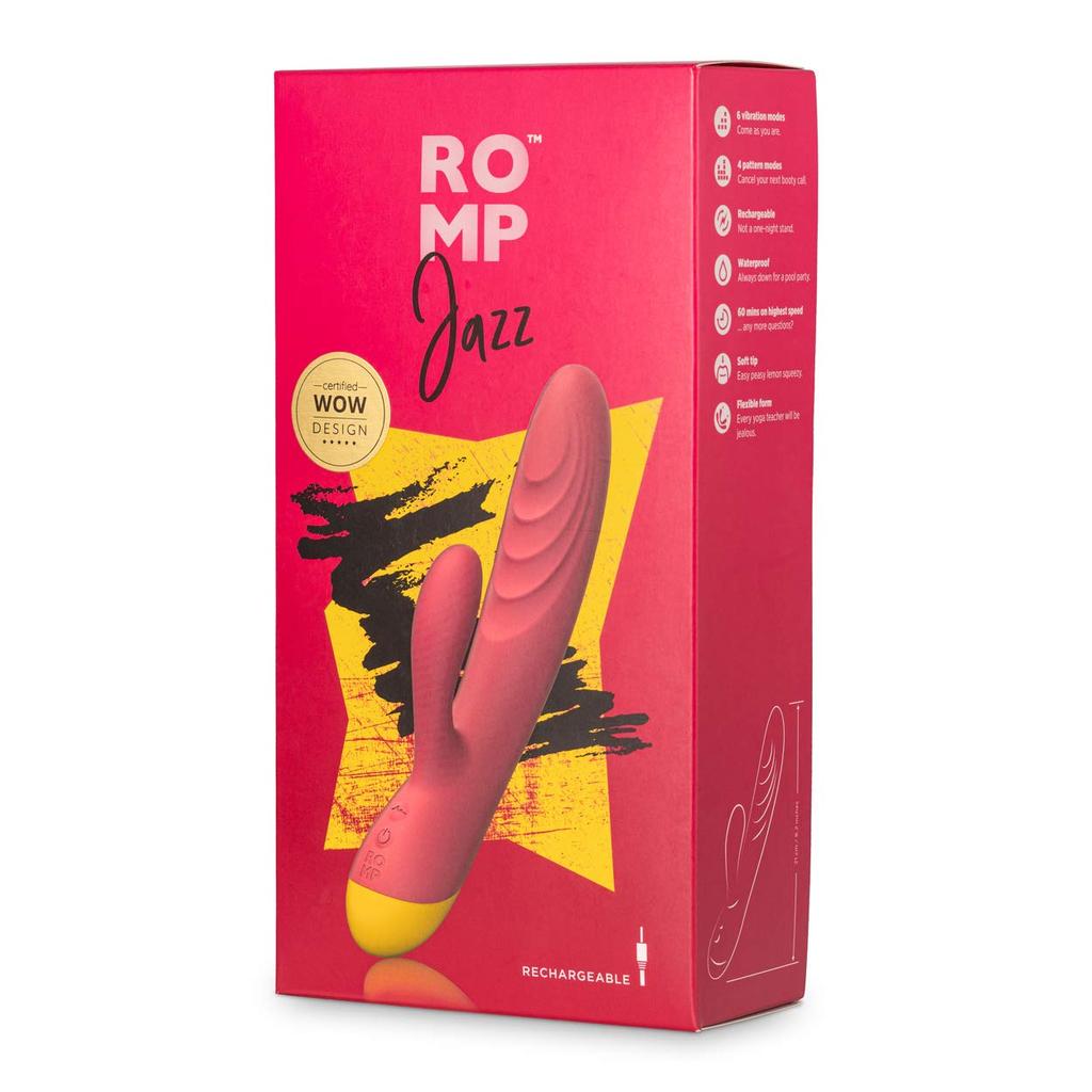 ROMP Jazz Vibrator for 6 Vibration 4 Vibration USB Fully 1 Year Warranty Women, Modes, Modes, Charging, Waterproof,