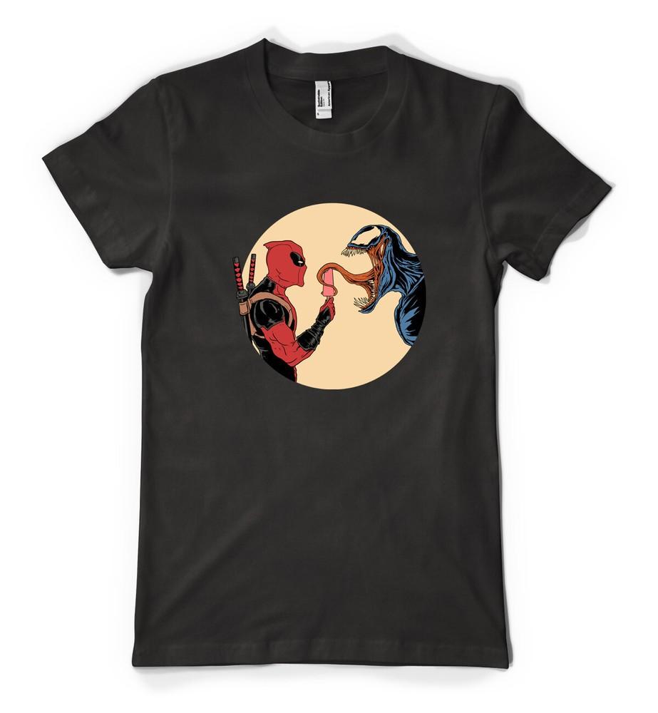 

Потрясающий Человек-паук против Венома Оближи Мое Мороженое Персонализированная Детская Унисекс Футболка 4XL