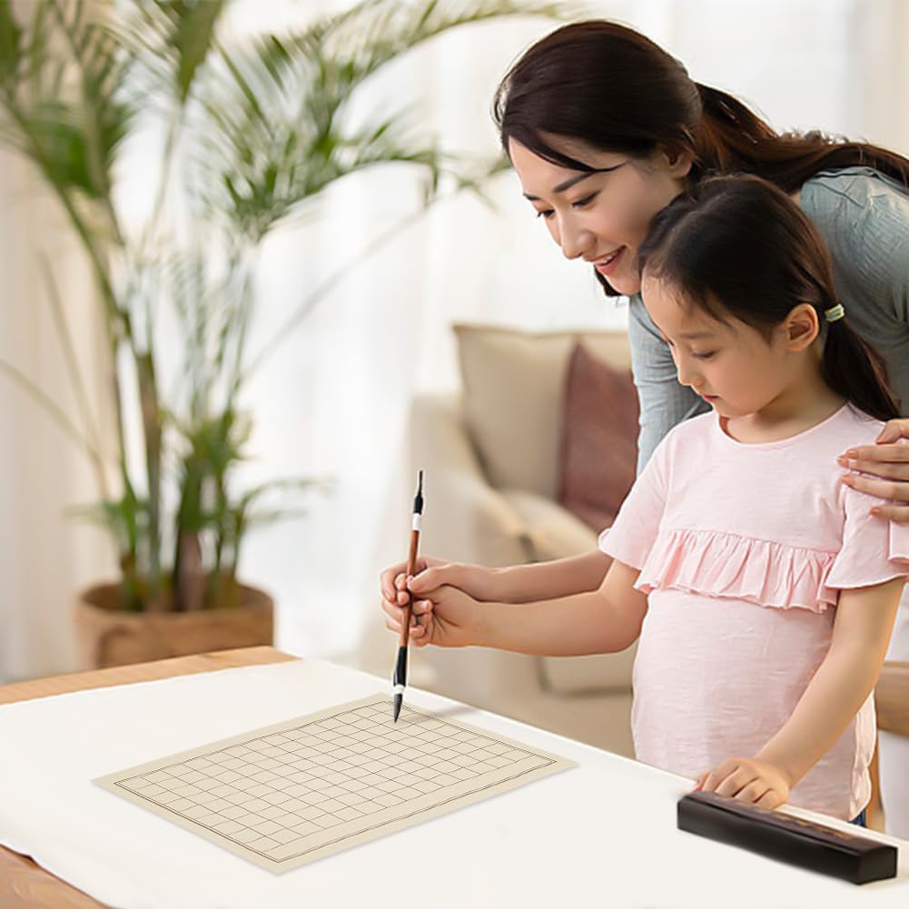 WEBEEDY 100 Листов Китайская Каллиграфия Бумага Сюань с 2 Стилями Сетки Японская Бумага Суми Кисть Чернила Каллиграфия для Начинающих Практика Письма,50