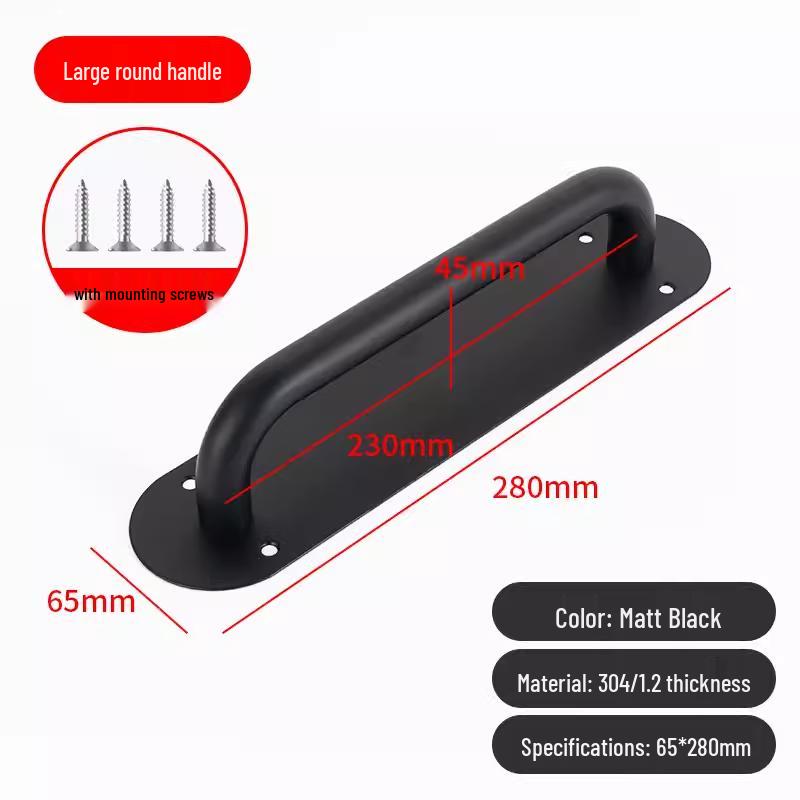 

Matte Black Stainless Steel Sliding Door Handle