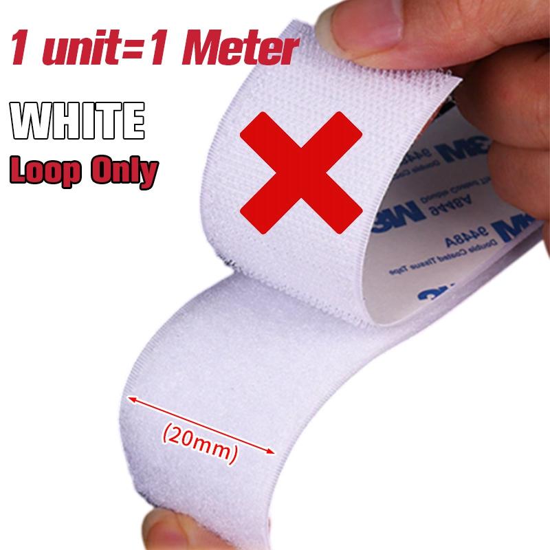 Reusable Self-adhesive Hook and Loop Fastener Tape Magic Nylon Sticker Strips with Glue for DIY Craft Accessories Black White