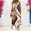 Damen Spaghetti-Träger Jumpsuit Leopard Herz Goldene Schriftrolle Federdruck Weite Beinhose Mit Taschen