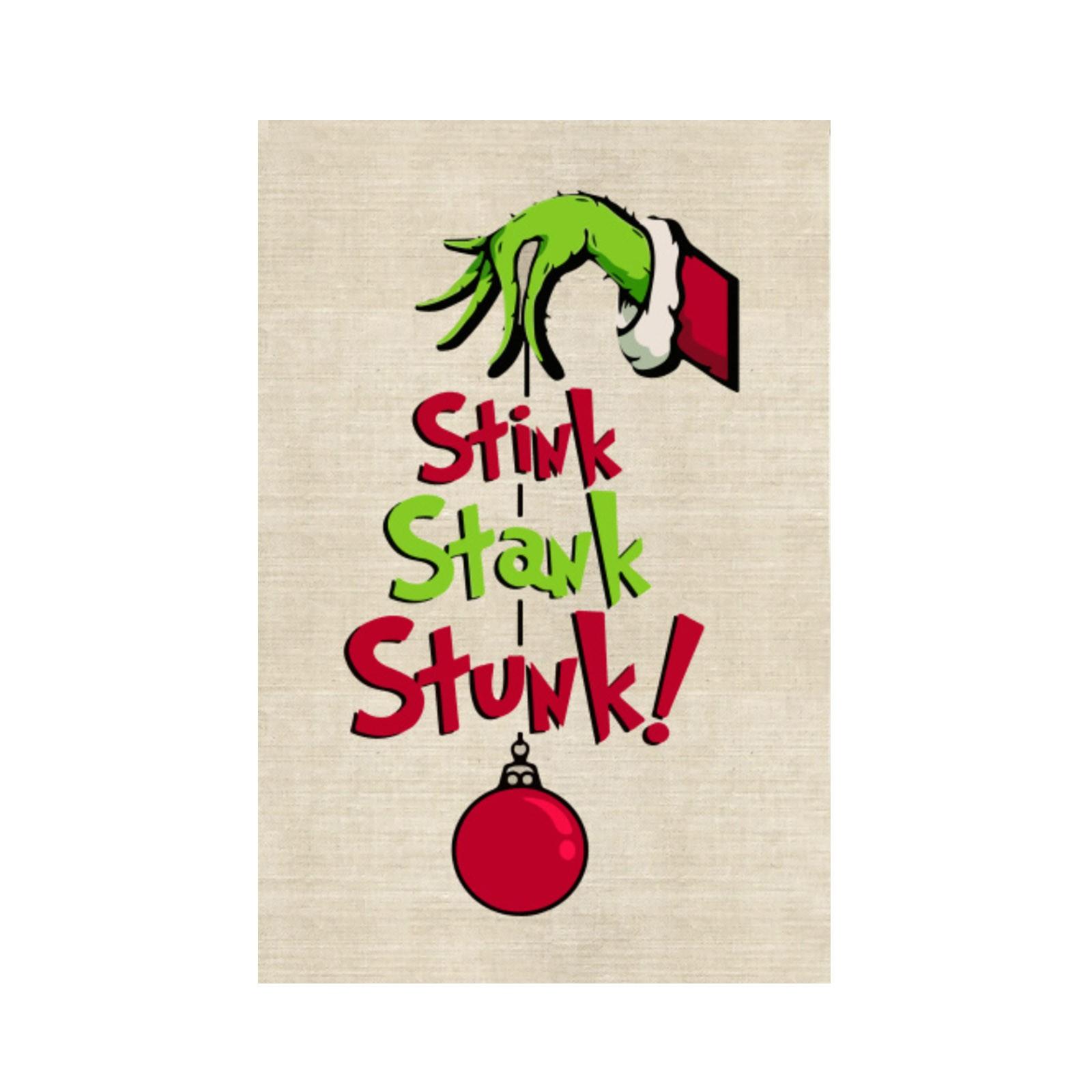 

Christmas Garden Flags Holiday Party Decorations Yard Flags Green Ghosts Linen Double Sided Garden Flags One Size