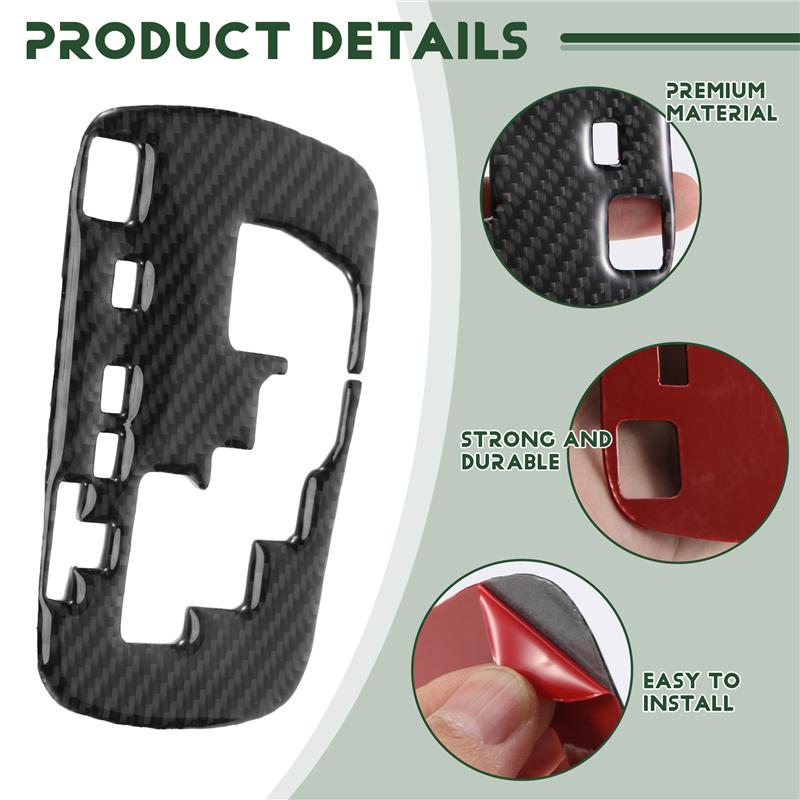 For Toyota Hilux 2015- Carbon Fiber Car Gear Shift Panel Cover Trim Car Styling Car Interior-M53K