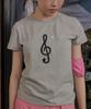 Okkitteu Music Note T-Shirt Gray