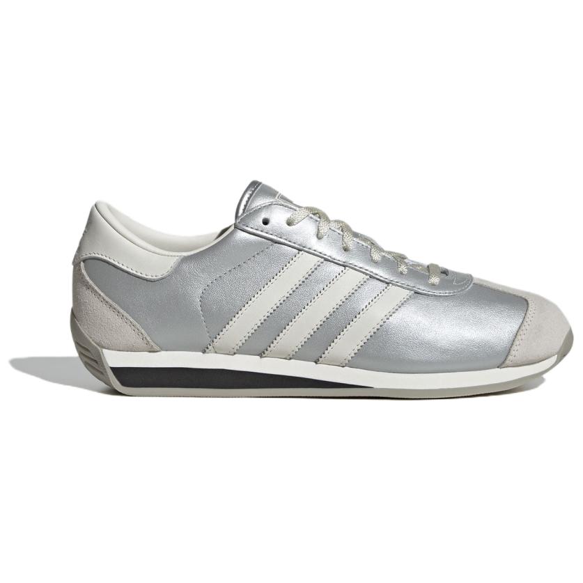 Adidas Originals Country 2 Fashion Versatile Y2K Retro Running Shoes Non-Slip Durable Low-Top Sneakers Unisex Sneakers Silver JH5599