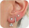 Gold-Plated Brass Hoop Earrings Fashion Set - European & American Design