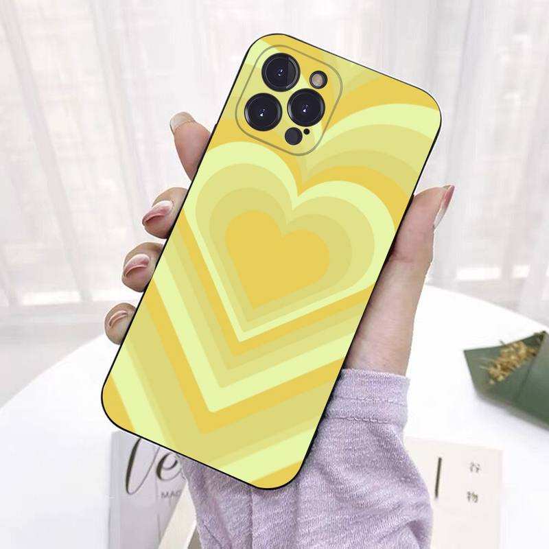 INS Fashion Sweet Love Heart Phone Case For iPhone 8 7 6 6S Plus X SE 2020 XR XS 14 11 12 13 Mini Pro Max Mobile Case