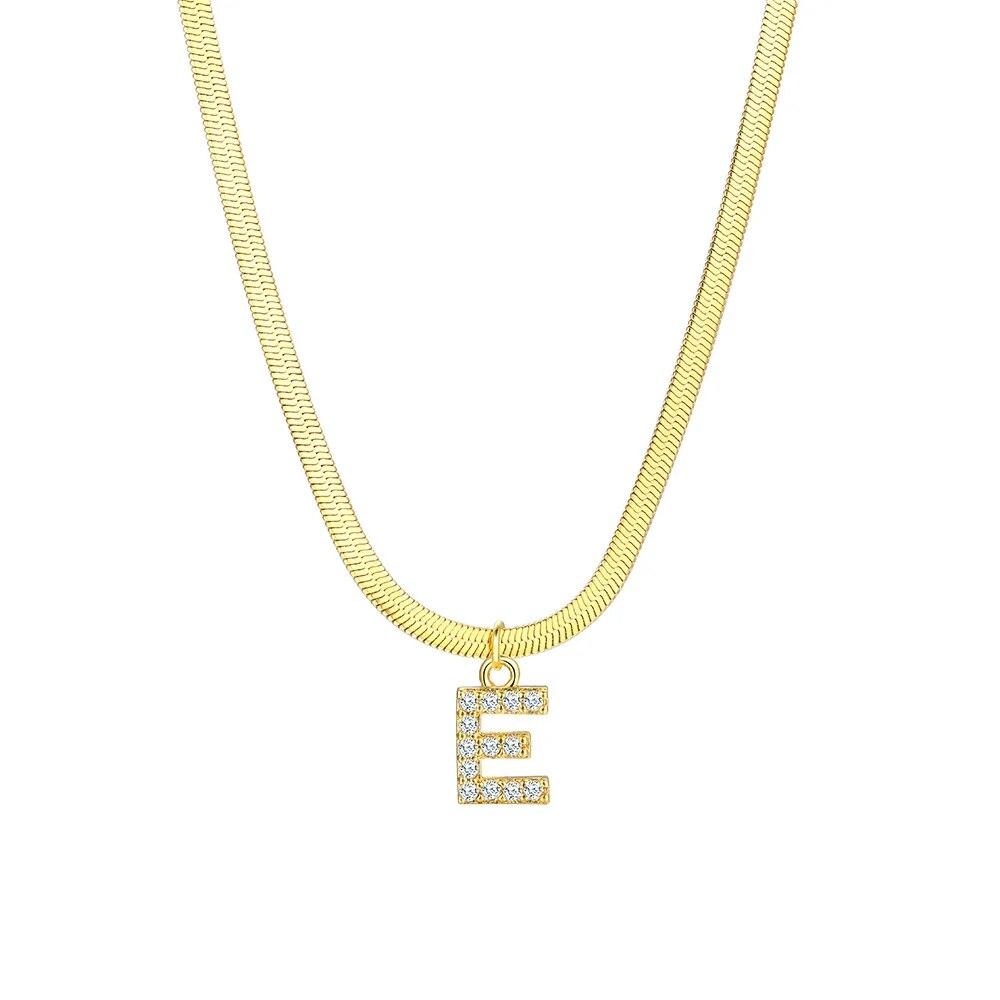 New A-Z Initial Zircon Letter Pendant Necklaces for Women 18K Gold Plated Copper Necklace High Quality Statement Jewelry Gifts